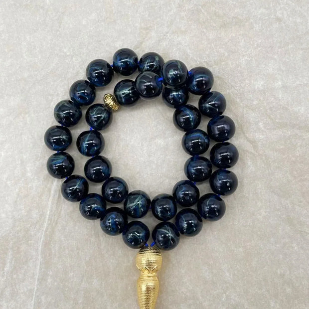 Handmade 10mm 33 Beads Glass  Ramadan Tasbih Islamic Arab Prayer Beads