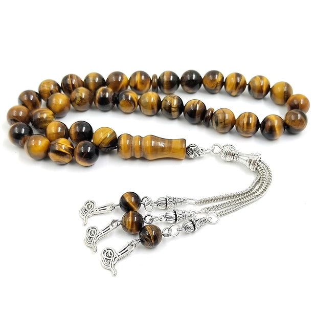 Tasbih Natural Tiger eye 33 99 Islamic prayer beads