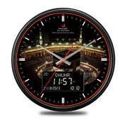 AL-FATIHA Athan Muslim Clock Digital-Analog Watch with Hijri Calendar Azan Prayer Times