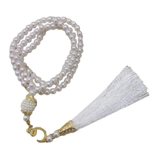 6mm 99 Glass Pearls Tassel  Islamic Prayer Beads
