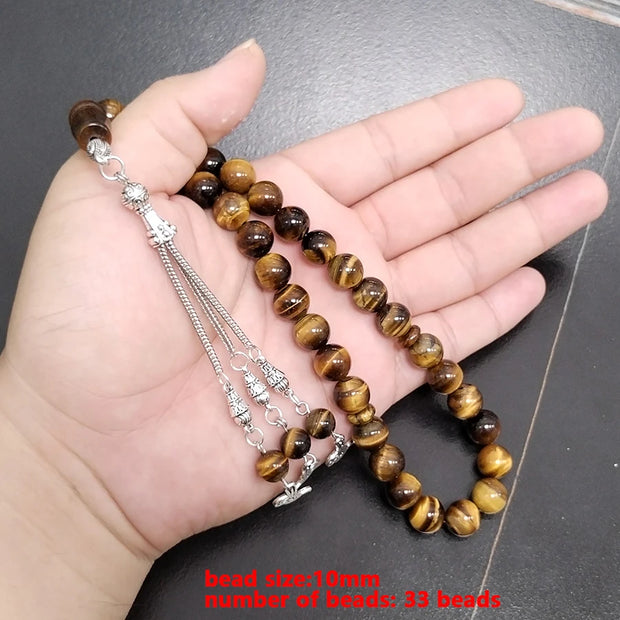 Tasbih Natural Tiger eye 33 99 Islamic prayer beads