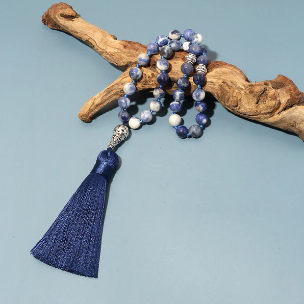 Islamic Tasbih Prayer Beads 8mm Sodalite Beads Knotted Tasbih 33 Beads