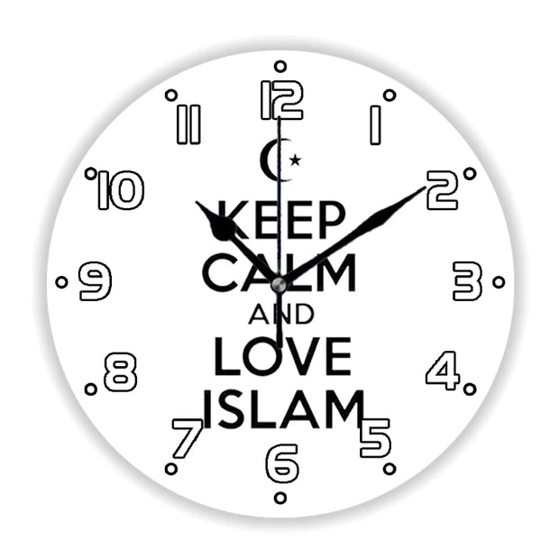 Islam  Ottoman Motifs Pattern Wall Clock for Living Room