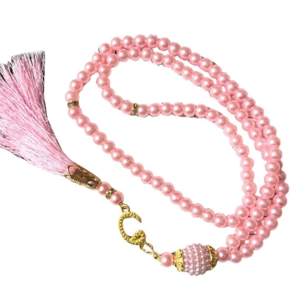 6mm 99 Glass Pearls Tassel  Islamic Prayer Beads