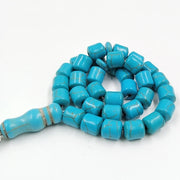 Tasbih blue Turquoise  33 99Prayer Beads Barrel  Eid gift
