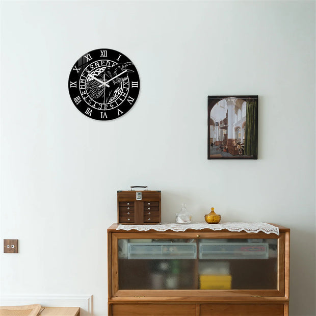 Luxury Golden Moon Lantern 4mm Thickeneded Tempered Glass  Wall Clock Silent Quartz Clock Kaishi Gift  (No Battery)