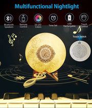 Bright Quran Azan  Koran Bluetooth Speaker Portable Night Light Holy Lamp Sound Box  Wireless  Mp3