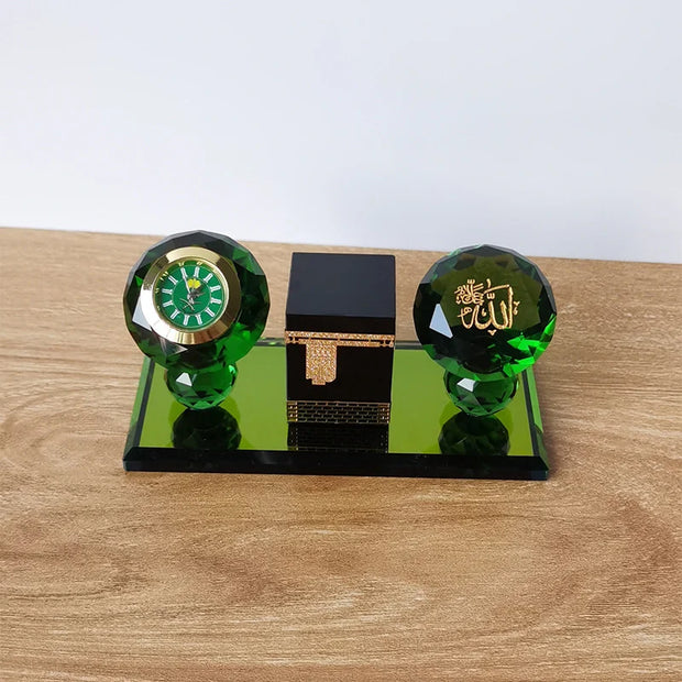 Saudi Arabian Style Mecca Mosque Kaaba Mecca Bell Tower Crystal Model