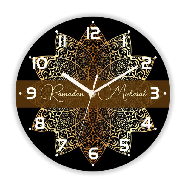Islam  Ottoman Motifs Pattern Wall Clock for Living Room