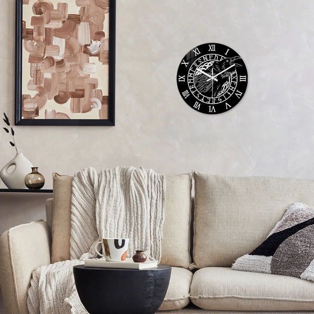 Luxury Golden Moon Lantern 4mm Thickeneded Tempered Glass  Wall Clock Silent Quartz Clock Kaishi Gift  (No Battery)