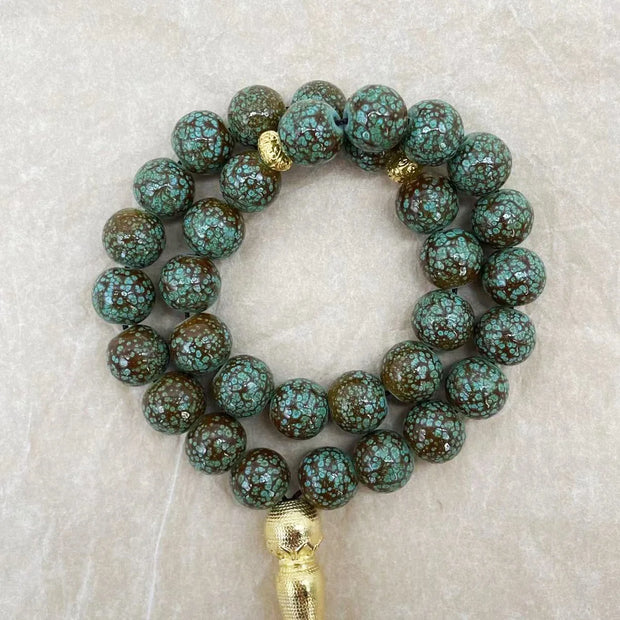 Handmade 10mm 33 Beads Glass  Ramadan Tasbih Islamic Arab Prayer Beads