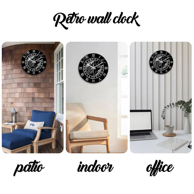 Luxury Golden Moon Lantern 4mm Thickeneded Tempered Glass  Wall Clock Silent Quartz Clock Kaishi Gift  (No Battery)