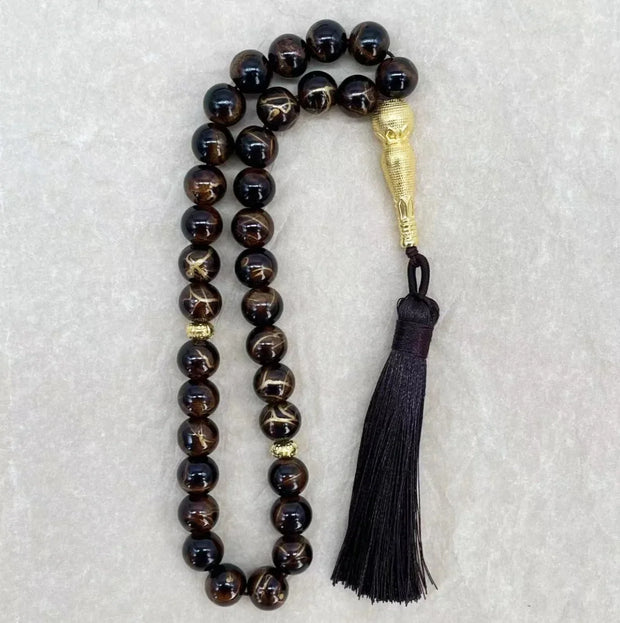 Handmade 10mm 33 Beads Glass  Ramadan Tasbih Islamic Arab Prayer Beads