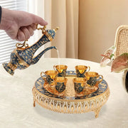 Vintage Coffee Cup Set Shiny Crystal Court Luxury Tea Set