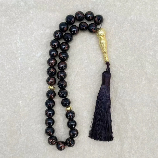 Handmade 10mm 33 Beads Glass  Ramadan Tasbih Islamic Arab Prayer Beads