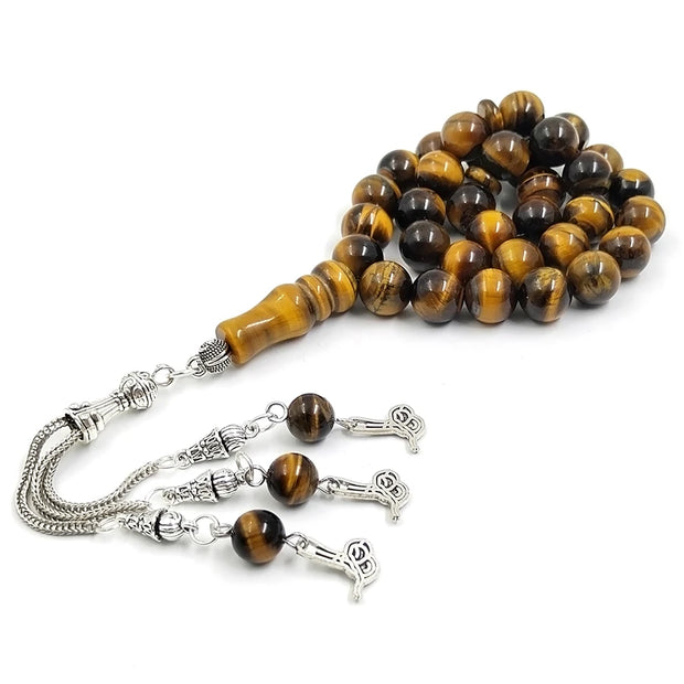 Tasbih Natural Tiger eye 33 99 Islamic prayer beads