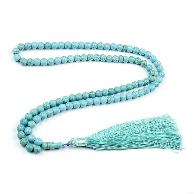 33/99 Turquoise Prayer Beads Bracelets Unisex Women Men  Prayer Beaded Tassels