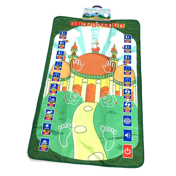 Kids Prayer Rug Islamic Electronic Interactive Praying Mat Carpet Salah Worship Masallah Speaker Blanket Children Gift