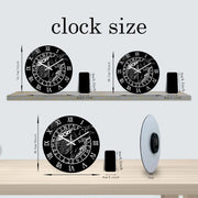Luxury Golden Moon Lantern 4mm Thickeneded Tempered Glass  Wall Clock Silent Quartz Clock Kaishi Gift  (No Battery)