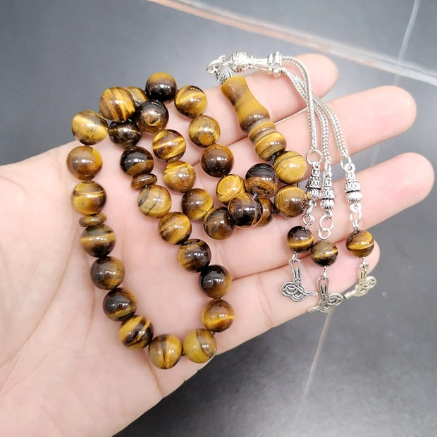 Tasbih Natural Tiger eye 33 99 Islamic prayer beads