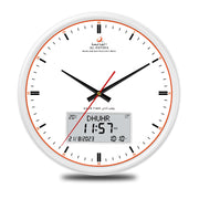 AL-FATIHA Athan Muslim Clock Digital-Analog Watch with Hijri Calendar Azan Prayer Times