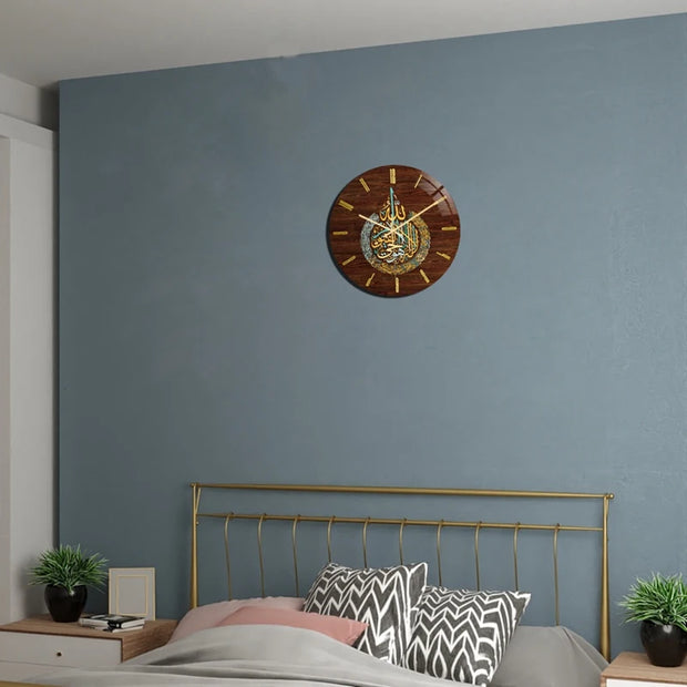 Islamic Living Room Clock On Wall Acrylic Vintage Round Clocks Islamic Decor Home