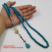 Tasbih Turquoises stone 99 100 Prayer Beads Misbaha Islamic Eid Gift  bracelets