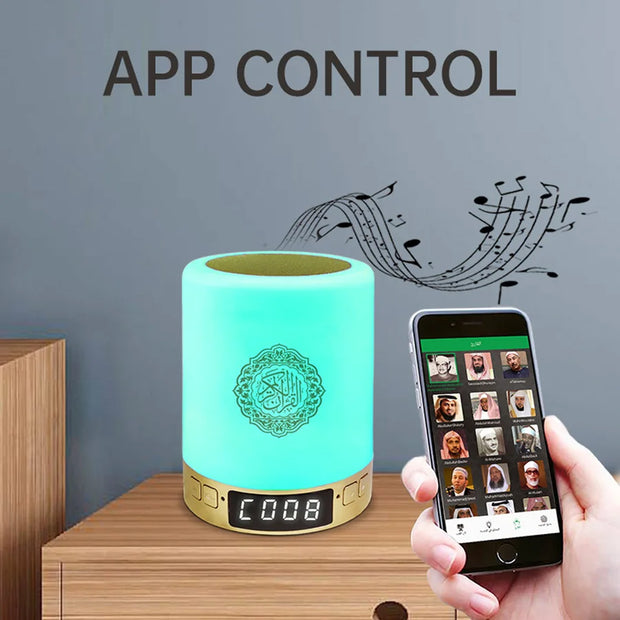 Bright Quran Azan  Koran Bluetooth Speaker Portable Night Light Holy Lamp Sound Box  Wireless  Mp3