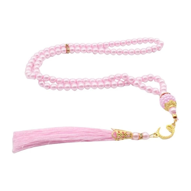 6mm 99 Glass Pearls Tassel  Islamic Prayer Beads