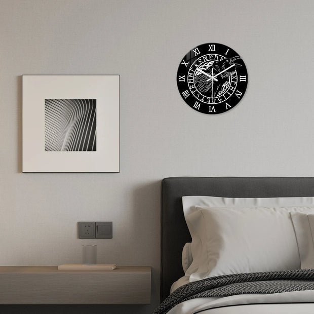 Luxury Golden Moon Lantern 4mm Thickeneded Tempered Glass  Wall Clock Silent Quartz Clock Kaishi Gift  (No Battery)