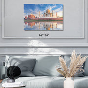 Masjid Taj Mahal at sunset Stretched Canvas