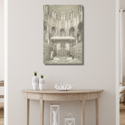 "Sacred Cleanse – Wudu Ritual in Vintage Stencil Style with Quranic Verse (Surah At-Tawbah 9:108)"