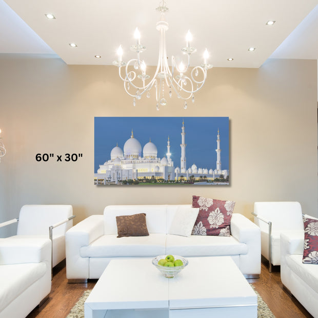 Masjid Abu Dhabi Sheikh Zayed Mosque Stretched Canvas