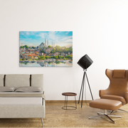 Masjid Blue Mosque Stretched Canvas
