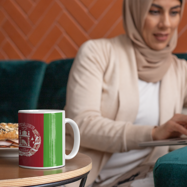 Ceramic Coffee Cup with Afghanistan flag