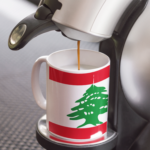 Ceramic Coffee Cup with Flag of Lebanon