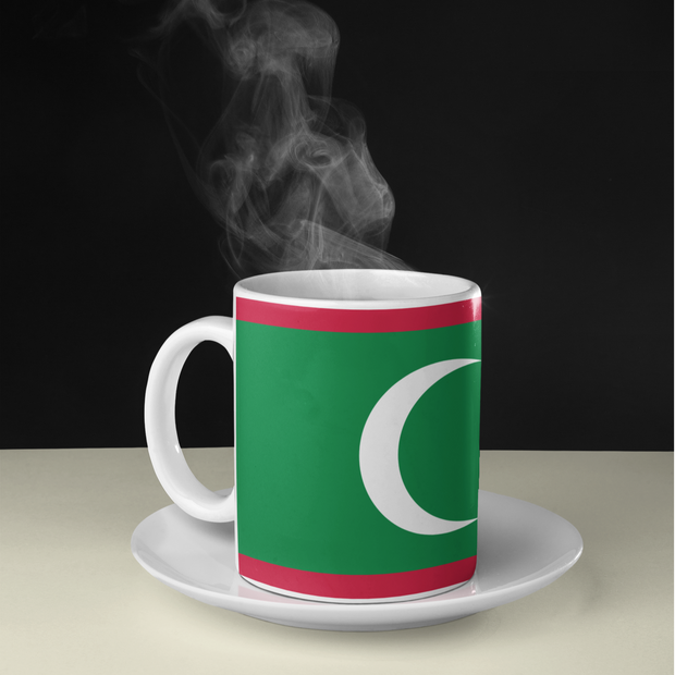 Ceramic Coffee Cup with Flag of Maldives