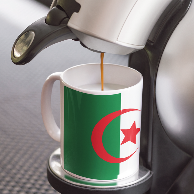 Ceramic Coffee Cups with Flag of Algeria design