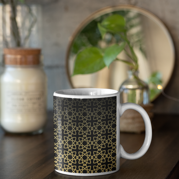 Ceramic Coffee Cups with Islamic geometric pattern