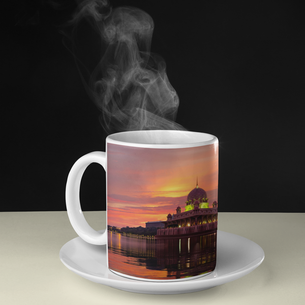 Ceramic Coffee Cups with Putra Masjid Image