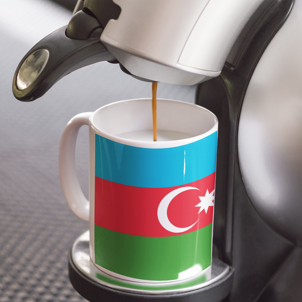 Ceramic Coffee Cups with the Flag of Azerbaijan