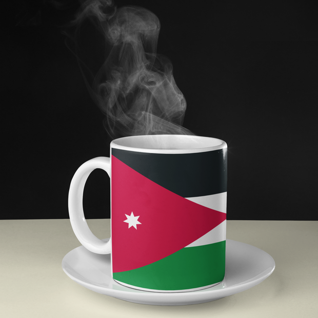 Coffee cup 11 oz with Flag of Jordan