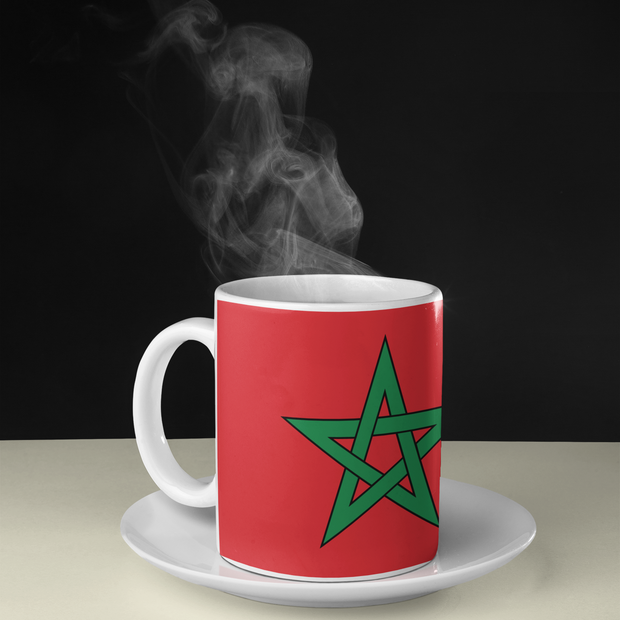 Coffee cup 11oz with Flag of Morocco
