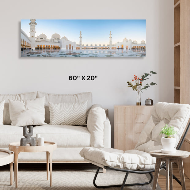 Masjid Grand mosque in Abu Dhabi Stretched Canvas
