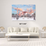 Masjid Stretched Canvas Hagia Sophia in winter
