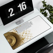 Large desk mat with amazing Golden Islamic Geometric Pattern