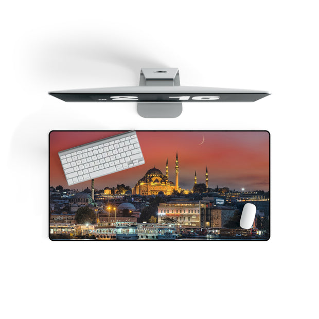 Large desk mat with amazing image of The Suleymaniye Cami, Turkiye