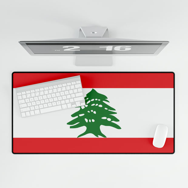 Large desk mat with Lebanon flag