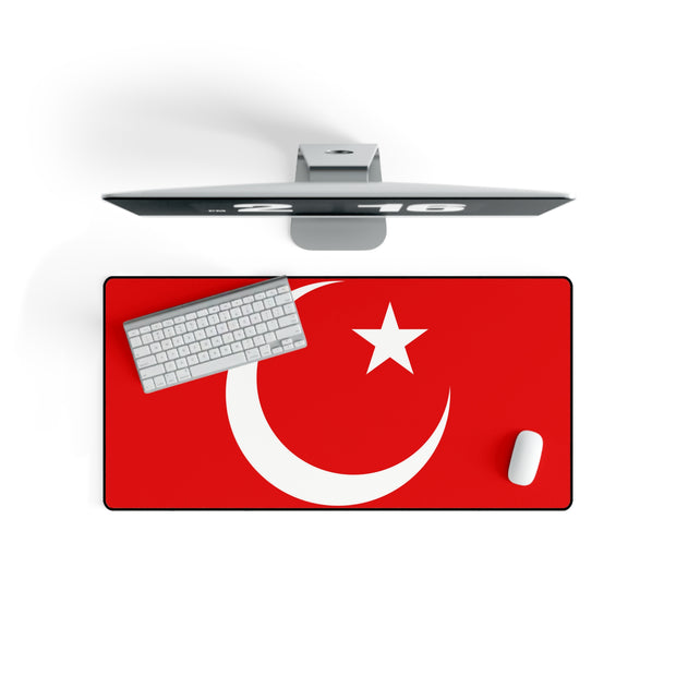Large desk mat with Turkish Nation  Flag Graphic Print