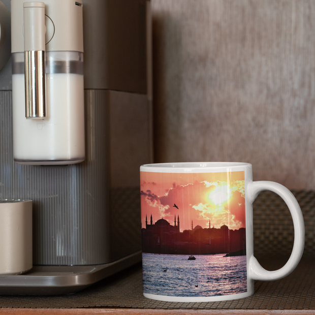 Coffee Mug with silhouette of Masjid in Istanbul
